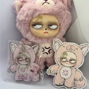 Sleepless Grumpipi Pink Sleepy Bear Plush Toy Set